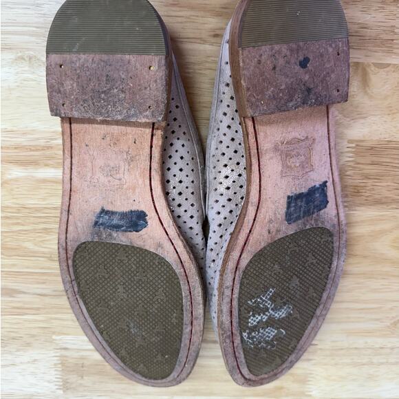 Trask Ashley Perforated Slip On Mule in Metallic Dusty Rose - Picture 5 of 6